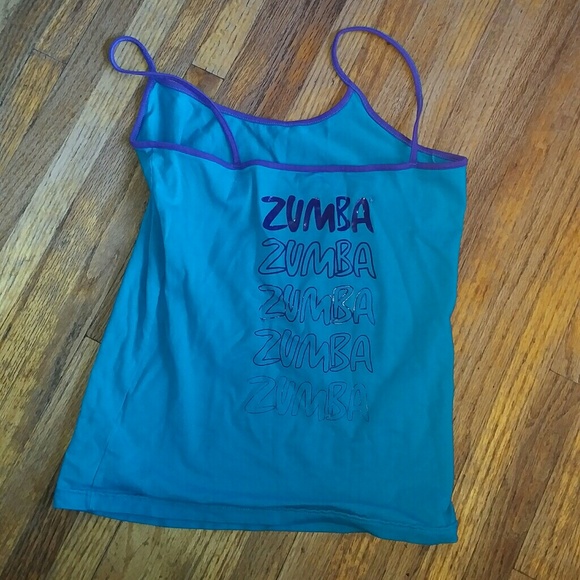 Zumba Fitness Turquoise and Purple Tank Top M - Picture 4 of 5